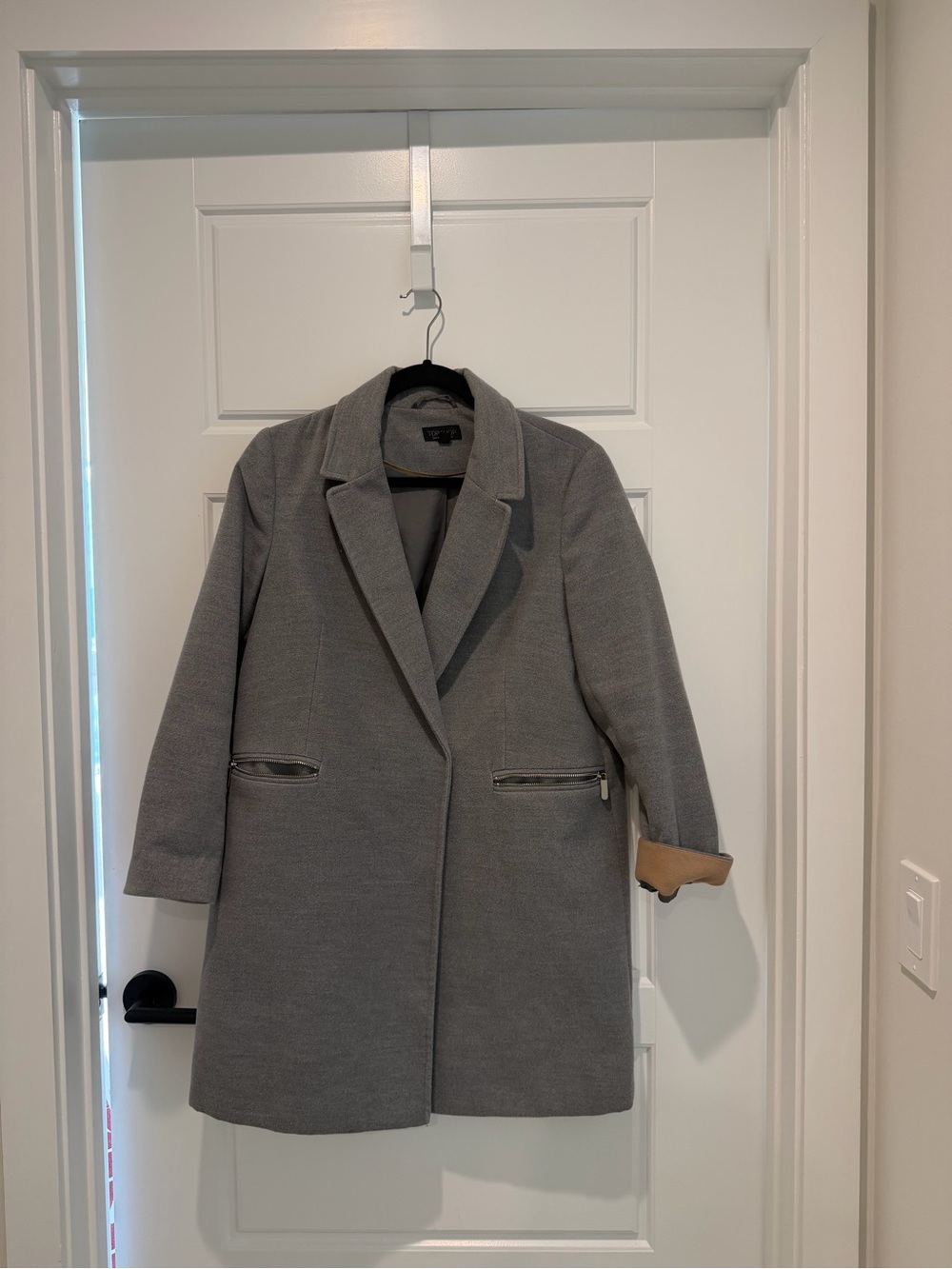 Topshop Gray Tailored Trench Coat